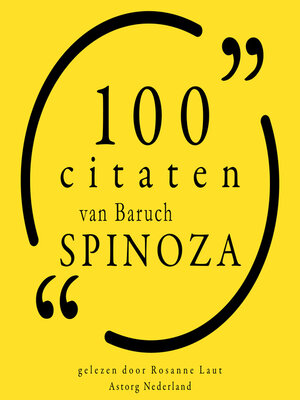 cover image of 100 citaten van Baruch Spinoza